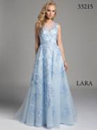 Lara Dresses - Sleeveless Jewel Neck Long Floral Gown 33215