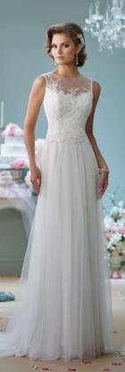 Enchanting By Mon Cheri - 116124 Beaded Lace Illusion Jewel Tulle A-line Dress