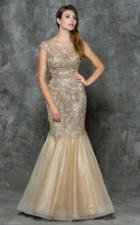 Marsoni By Colors - M170 Lace Bateau Mermaid Dress