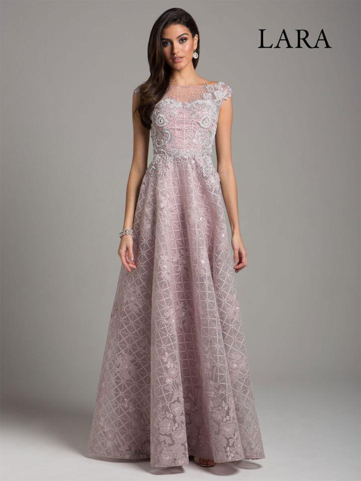Lara Dresses - 29927 Bedazzled Illusion Bateau Ballgown