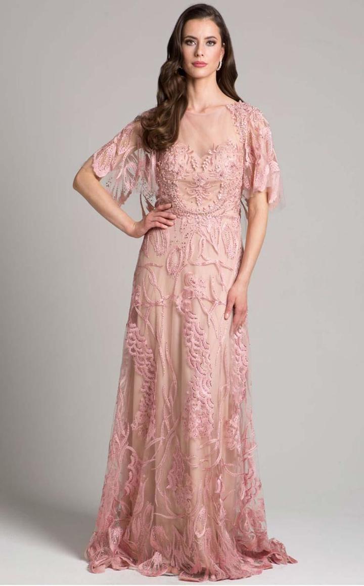 Lara Dresses - 33274 Laced Illusion Bateau A-line Dress