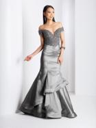 Clarisse - 3476 Off Shoulder Lace Appliqued Mermaid Gown
