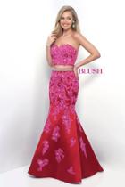 Blush - Ornate Lace Applique Sweetheart Trumpet Gown 7105