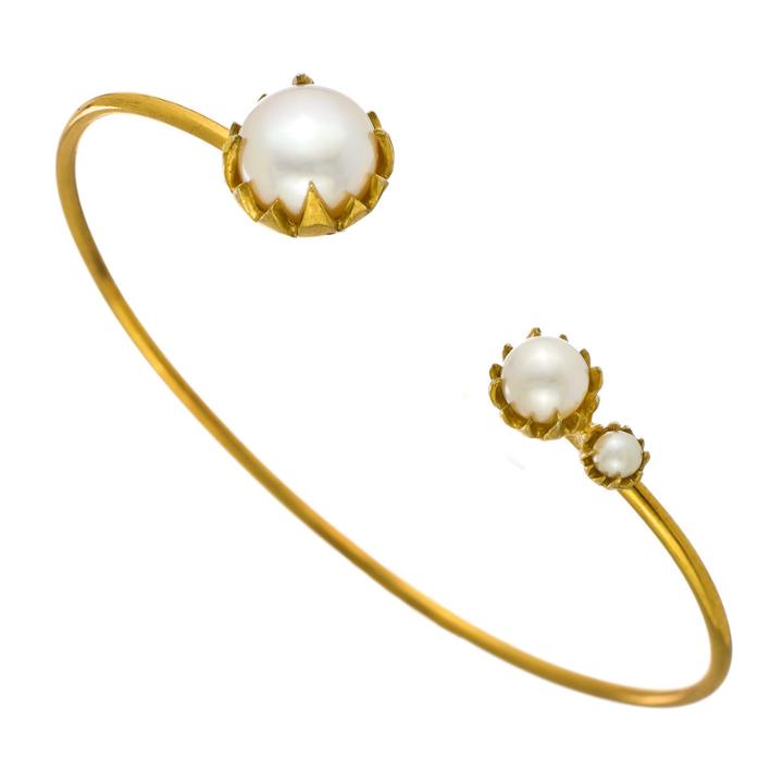 Heather Hawkins - Lotus Pearl Cuff Bracelet
