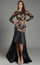 Feriani Couture - 18554 Laced Bateau Neck Trumpet Dress