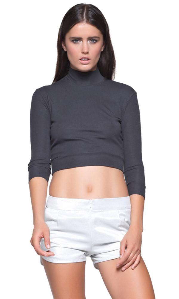 Again - Landed Turtle Neck Crop S