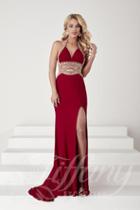 Tiffany Designs - Ravishing Bejeweled Sweetheart Evening Gown With Cutouts 46010