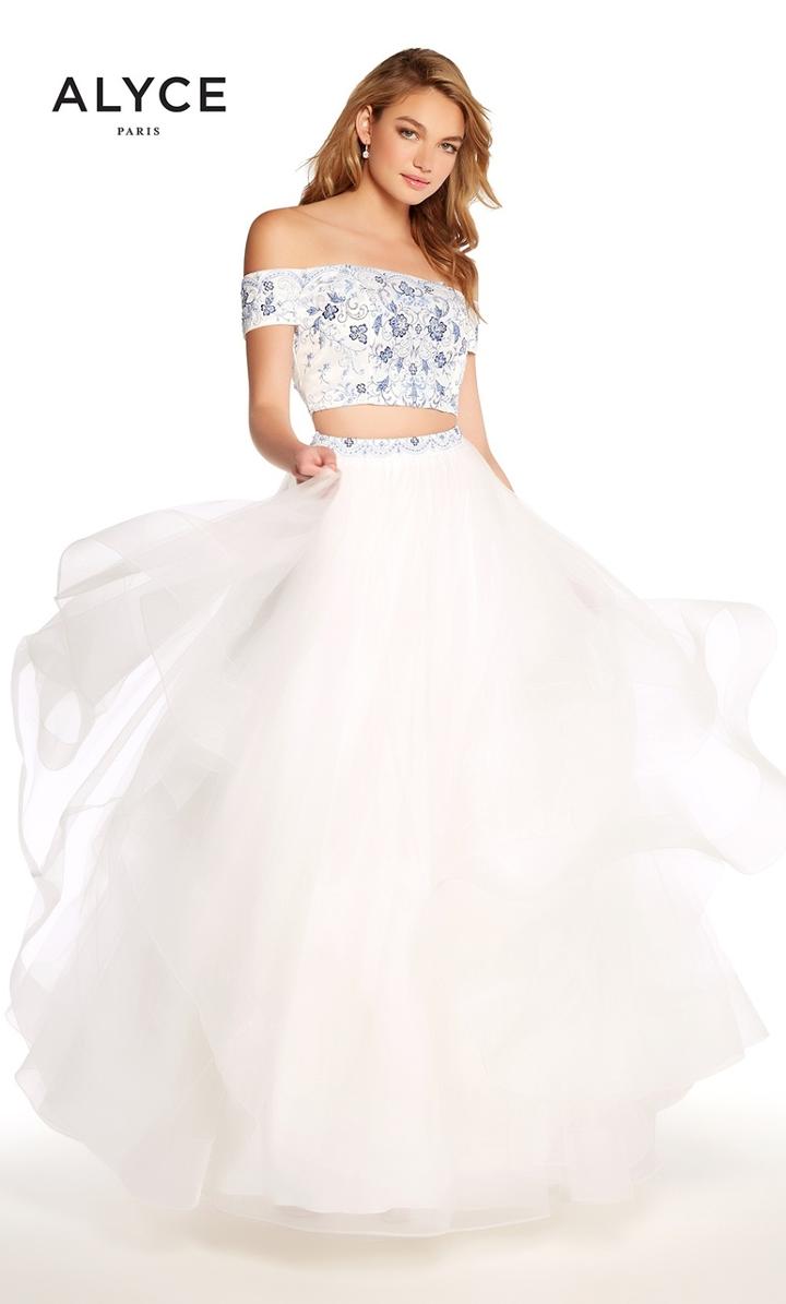 Alyce Paris - 60180 Two-piece Off-shoulder Tulle Ballgown