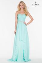 Alyce Paris Prom Collection - Strapless Chiffon Dress With Beaded Waist 6676