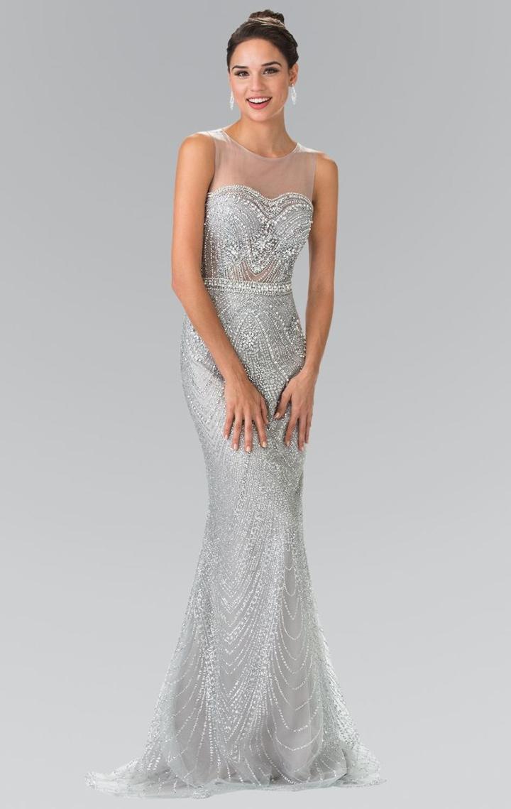 Elizabeth K - Embellished Sleeveless Long Dress Gl2337