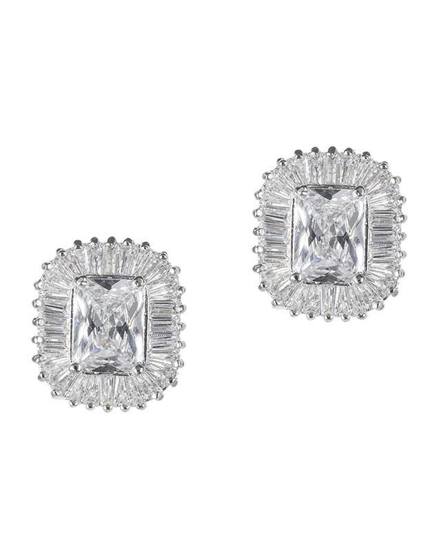 Cz By Kenneth Jay Lane - Ballerina Halo Stud