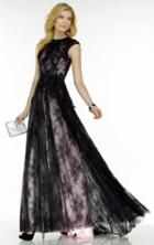 Alyce Paris - 5787 Lace Embroidered Cap Sleeves Evening Dress