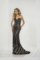 Tiffany Designs - 46145 Strapless Sweetheart Beaded Sheath Gown