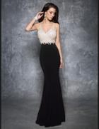 Nina Canacci - V-neck Long Prom Dress 7368