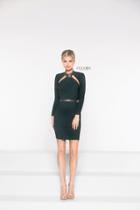 Colors Dress - 1986 Bodycon Long Sleeve Cocktail Dress