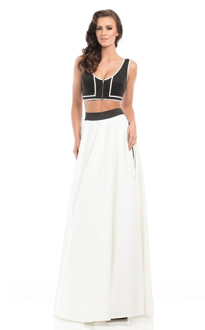 Johnathan Kayne - 7039 Two-piece Modern Paneled Long Dress