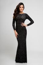 Terani Couture - Embellished Bateau Neck Sheath Dress 1722e4203w