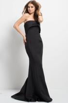 Jovani - Elegant Strapless Scuba Mermaid Gown 48476