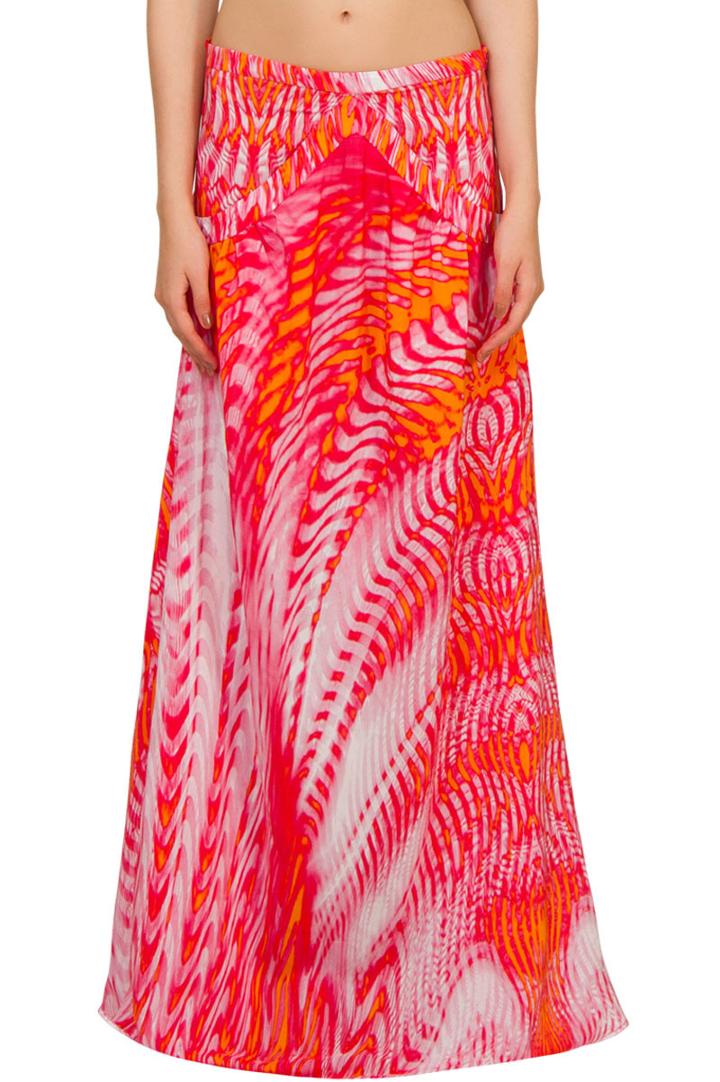 Caffe Swimwear - Maxi Skirt With Pockets In Fuchsia