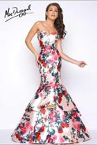 Mac Duggal - Floral Print Mermaid Prom Dress 79095m