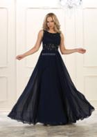 May Queen - Beaded Lace Scoop Evening Dress