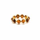 Tresor Collection - Citrine Square Ring Band In 18k Yellow Gold