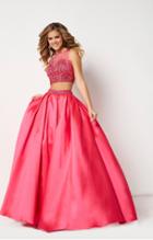 Studio 17 - 12657 Two-piece Adorned Illusion Jewel Ballgown