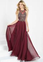 Tiffany Homecoming - 16279 Illusion Beaded Iridescent Chiffon Gown