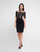 Terani Couture - 1811c6006 Embellished Illusion High Neck Dress