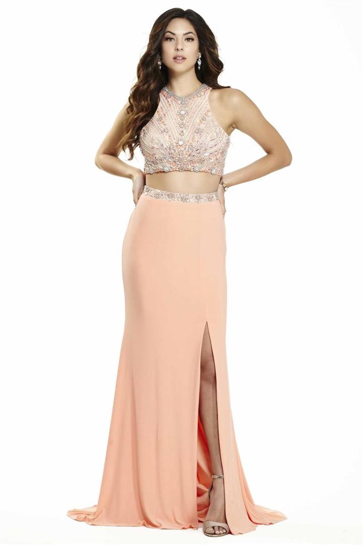 Jolene Collection - 17001 Beaded Jewel Trumpet Dress