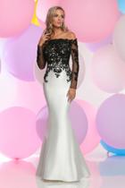 Zoey Grey - Lace Embellished Off The Shoulder Dress 30995
