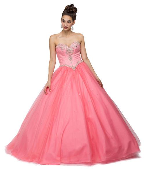 Dancing Queen - Eye-catching Sleeveless Strapless Sweetheart Long Gown 1111