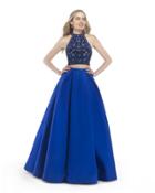 Morrell Maxie - 15846 Two Piece Beaded Halter Gown
