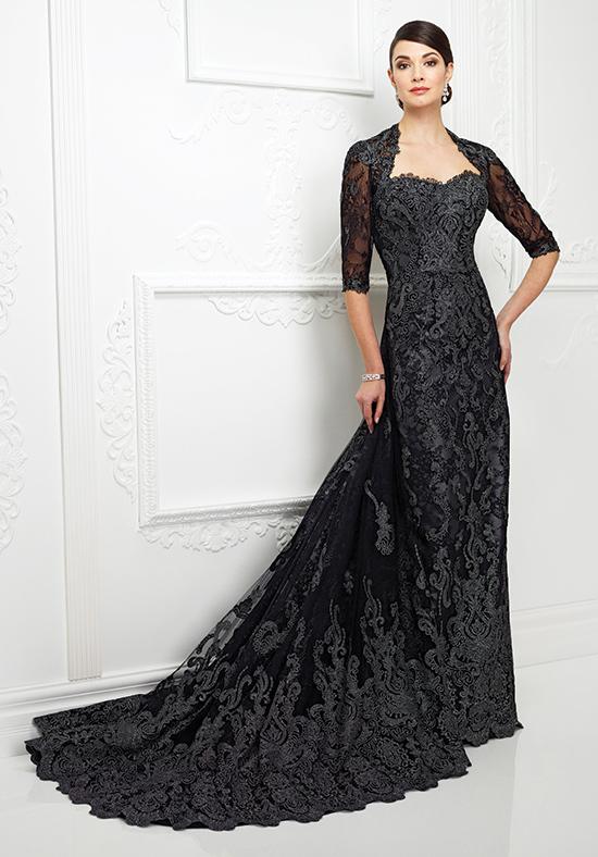 Montage By Mon Cheri - 217d83 Queen Anne Lace Gown With Long Train