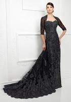 Montage By Mon Cheri - 217d83 Queen Anne Lace Gown With Long Train
