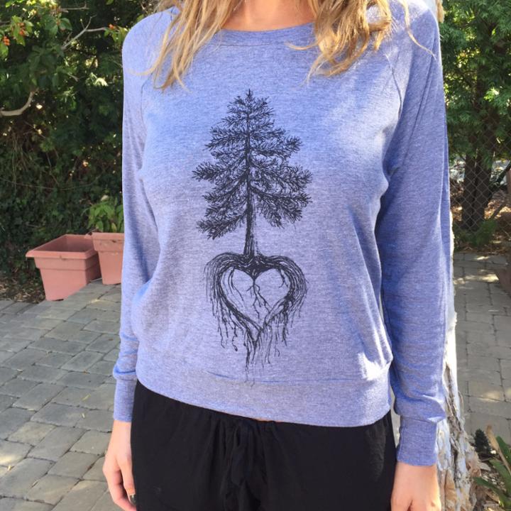 Roots Raglan Pullover In Heather Grey