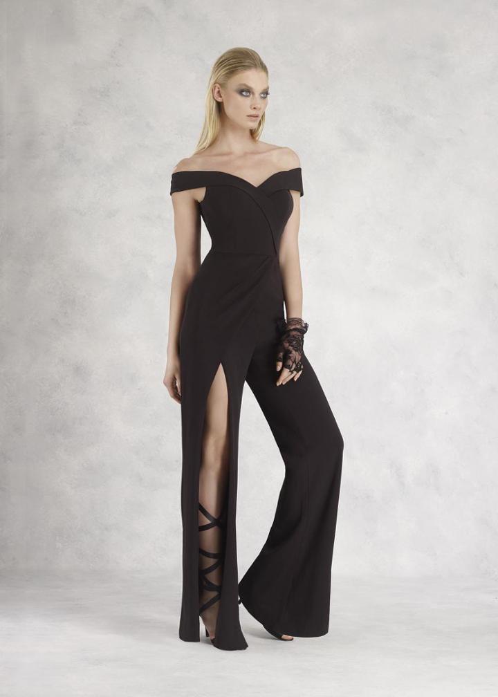 Janique - K6594 Off Shoulder Jumpsuit