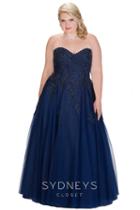 Sydney's Closet - Embellished Sweetheart Tulle Ball Gown Sc7225