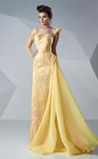 Mnm Couture - Embroidered One Sleeve Long Gown G0652