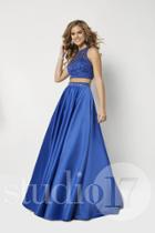 Studio 17 - 12673 Two Piece Beaded Satin A-line Dress