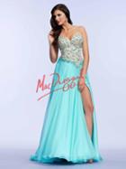 Cassandra Stone - 82355 Dress In Aqua And Nude