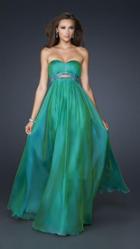 La Femme - Tucked Sweetheart With Cutouts Chiffon A-line Gown 17546