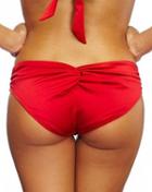 Nicolita Swimwear - Knotty Hipster Bikini Bottom In Red