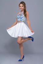 Nox Anabel - 6330 Halter Neck Two-piece A-line Short Dress