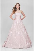 Terani Evening - Sweetheart With Back Shirred Applique Gown 1712e3277