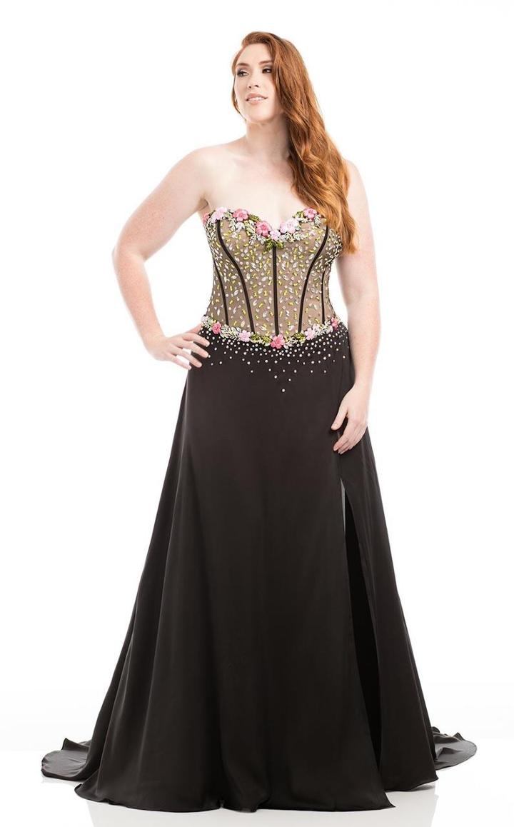 Johnathan Kayne - 7066k Corset-style Strapless Gown