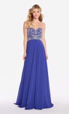Alyce Paris - 60045 Strapless Sweetheart Crystalline Chiffon Gown