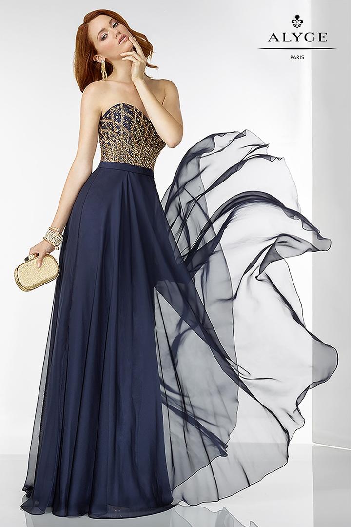 Alyce Paris - 6573 Prom Dress In Midnight Gold