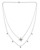 Cz By Kenneth Jay Lane - Double Strand Star Pendant