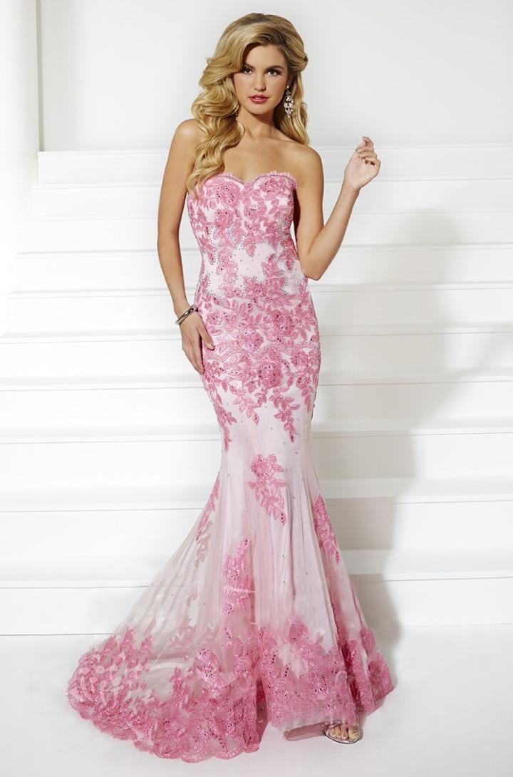 Tiffany Homecoming - Lace And Rhinestone Embellished Sweetheart Dress 16060